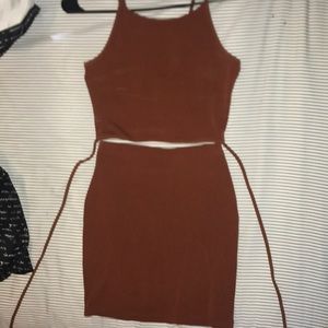 mini skirt and top 2 peice set